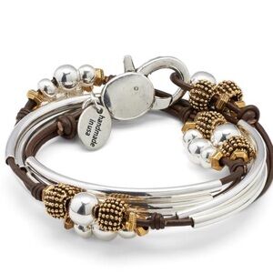 Paris Metallic Chocolate Medium Bracelet by Lizzy James
